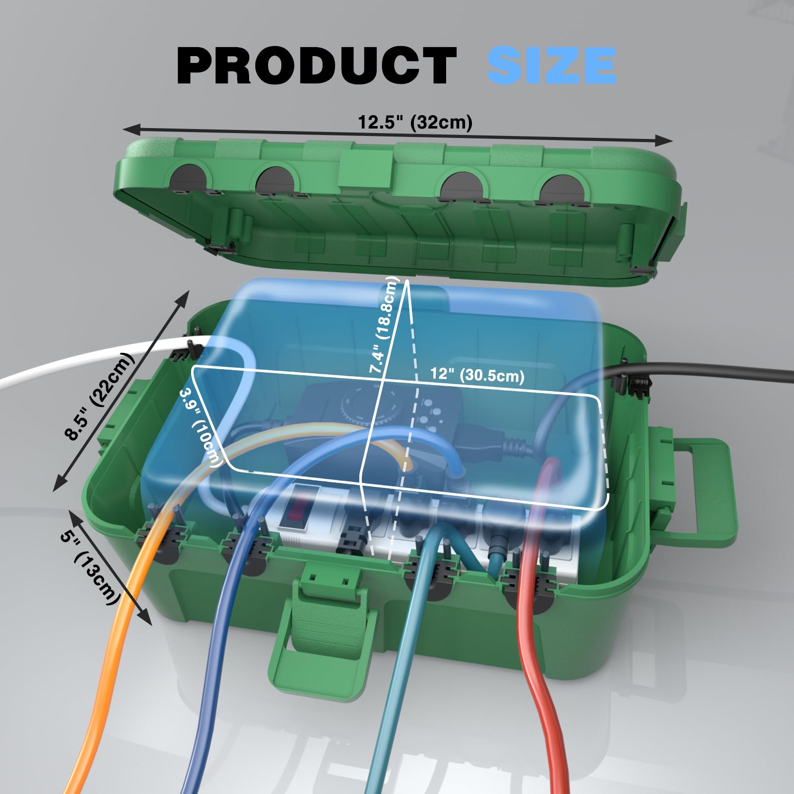 Flemoon Large Outdoor Electrical Box Waterproof Extension Cord Cover