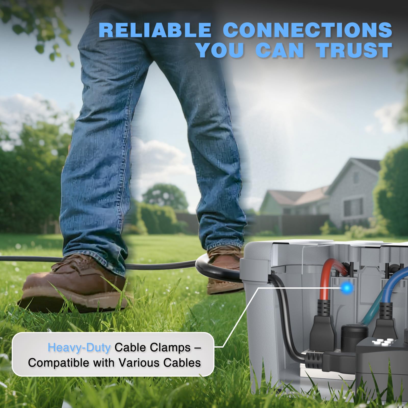 Flemoon Large Outdoor Electrical Box Waterproof Extension Cord Cover