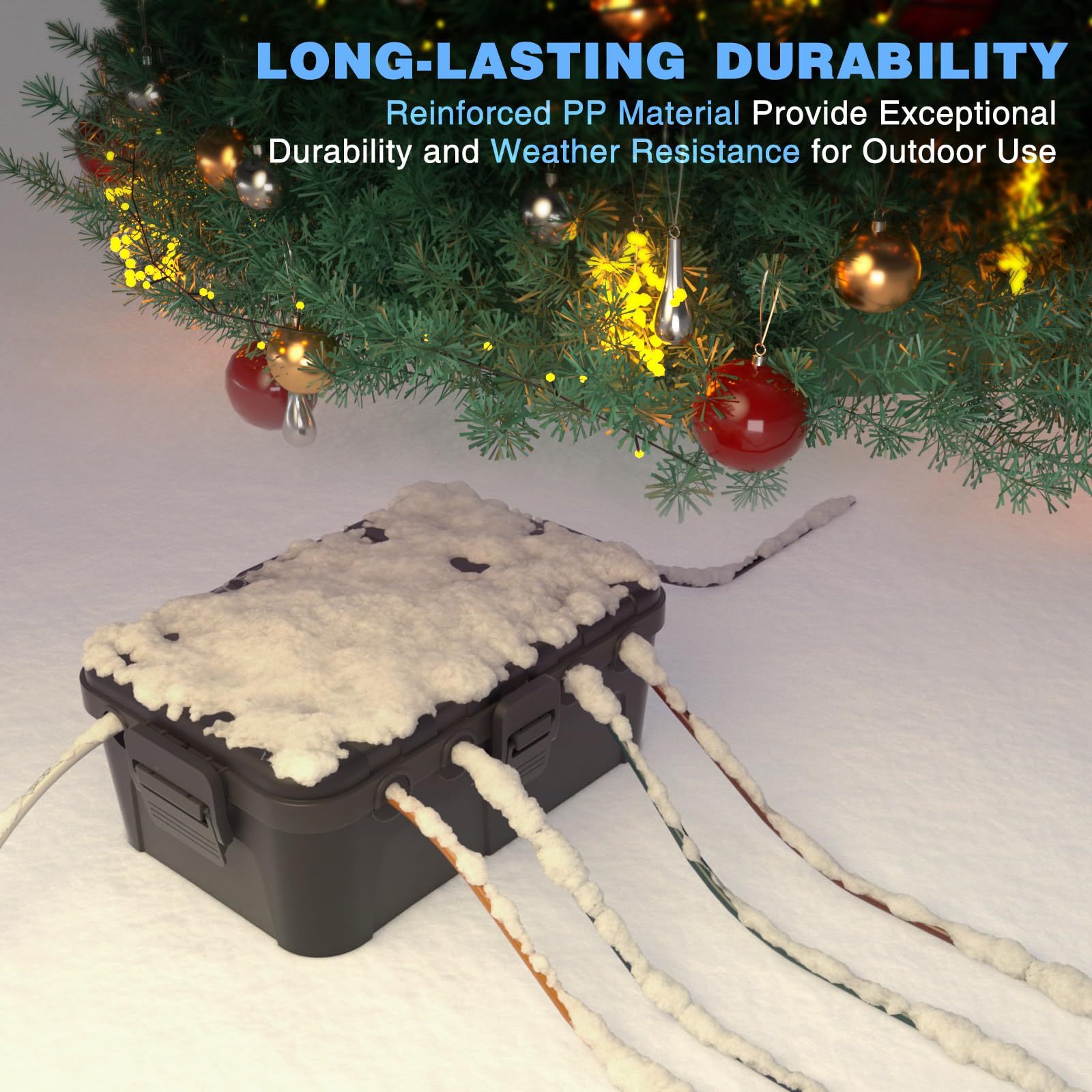 Flemoon Large Outdoor Electrical Box Waterproof Extension Cord Cover