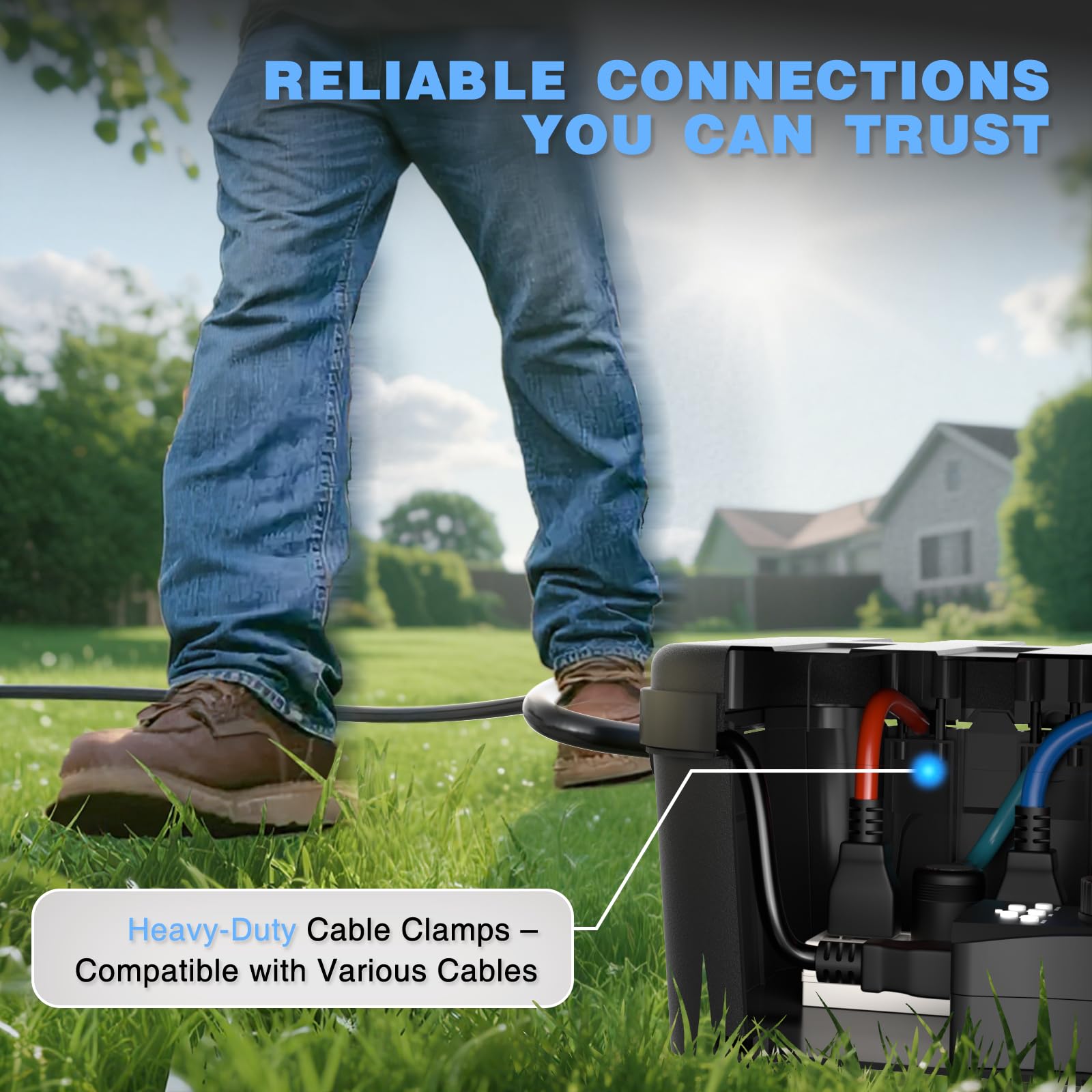 Flemoon Large Outdoor Electrical Box Waterproof Extension Cord Cover