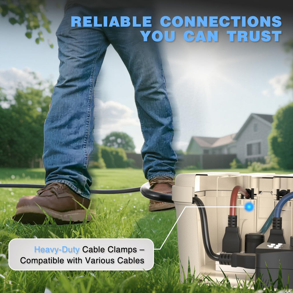 Flemoon Large Outdoor Electrical Box Waterproof Extension Cord Cover