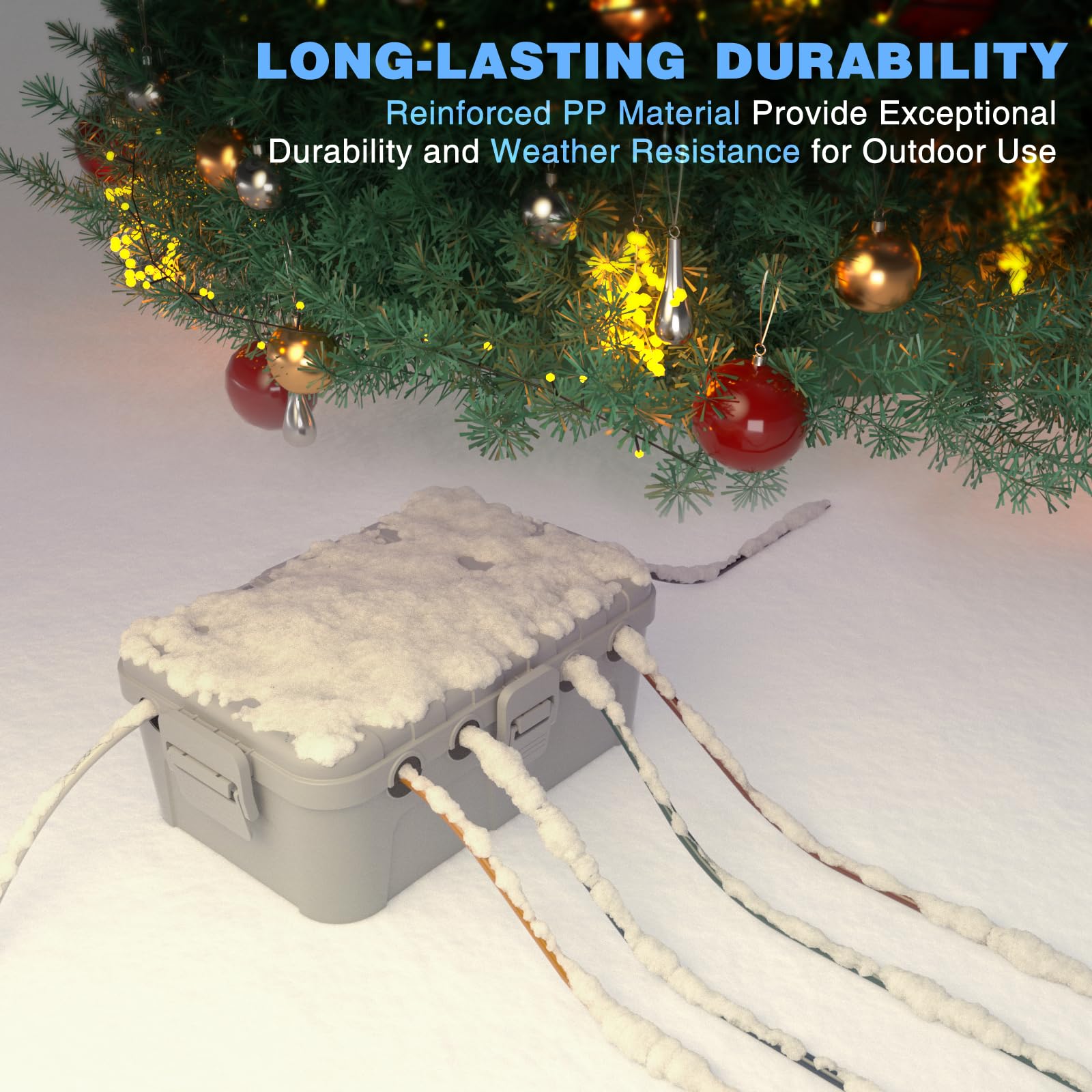 Flemoon Large Outdoor Electrical Box Waterproof Extension Cord Cover