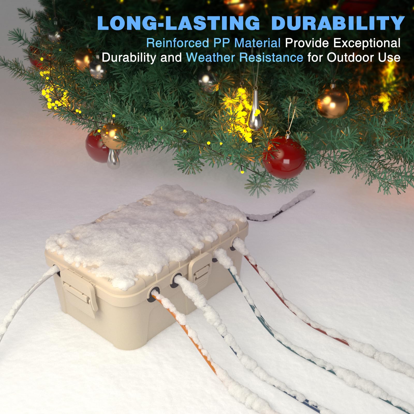 Flemoon Large Outdoor Electrical Box Waterproof Extension Cord Cover