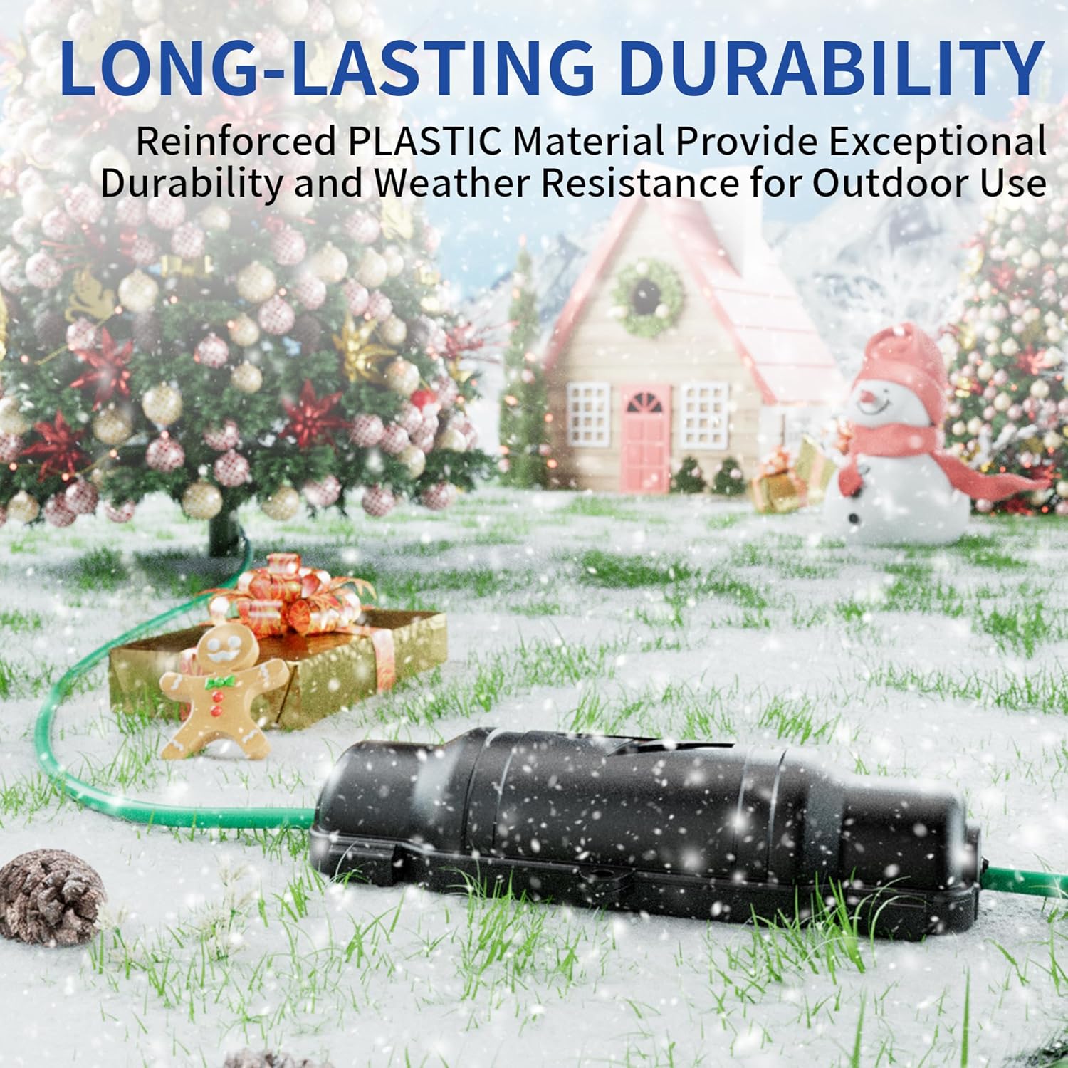 3 Pack Outdoor Extension Cord Safety Cover with Waterproof Seal IP54