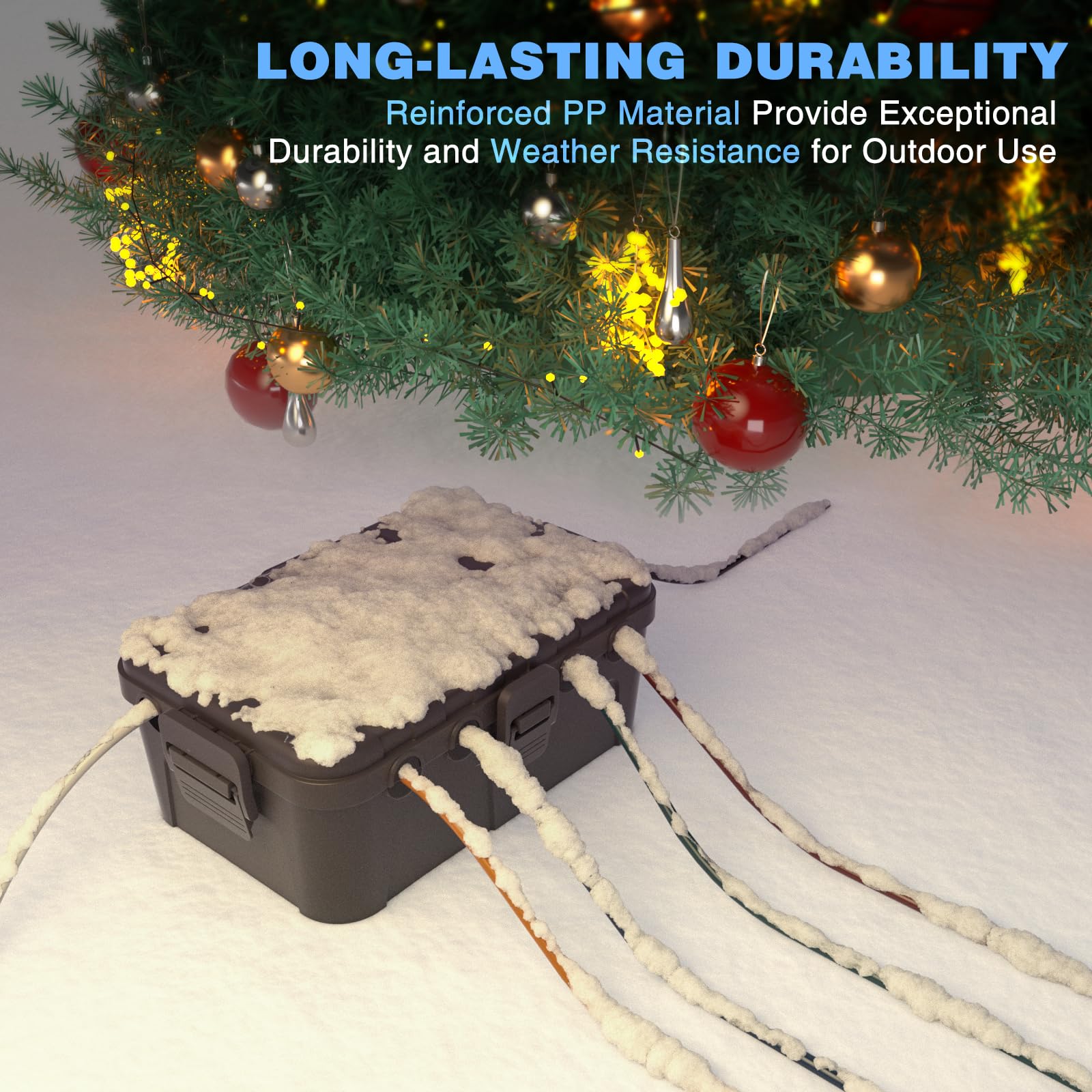 Flemoon Large Outdoor Electrical Box Waterproof Extension Cord Cover