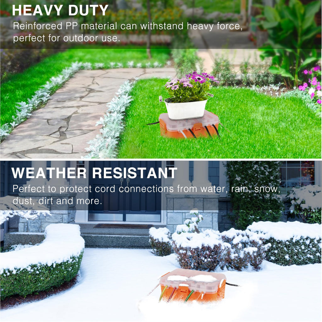 Flemoon Large Outdoor Electrical Box Waterproof Extension Cord Cover