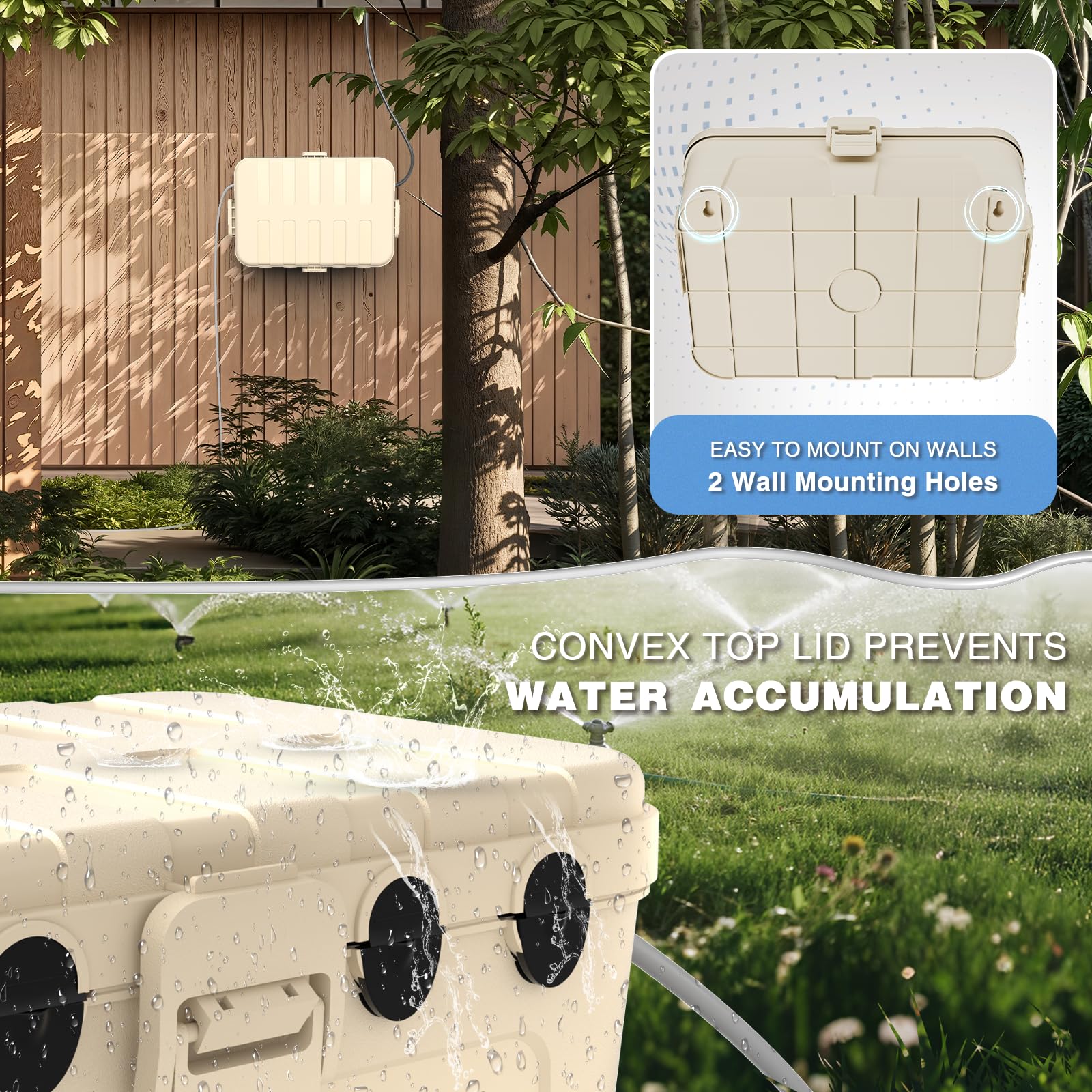 Flemoon Large Outdoor Electrical Box Waterproof Extension Cord Cover