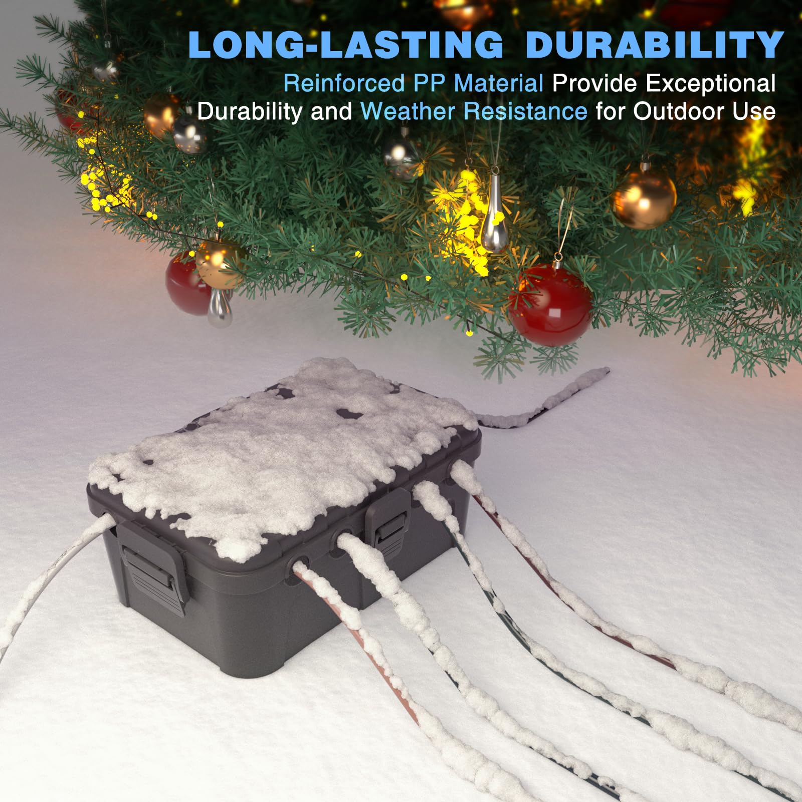 Flemoon Large Outdoor Electrical Box Waterproof Extension Cord Cover